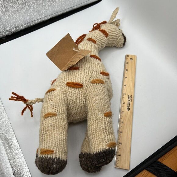 NWT Home spun Giraffe Wool Hand Knitted Rural Women in Kenya Collectors - Picture 11 of 13